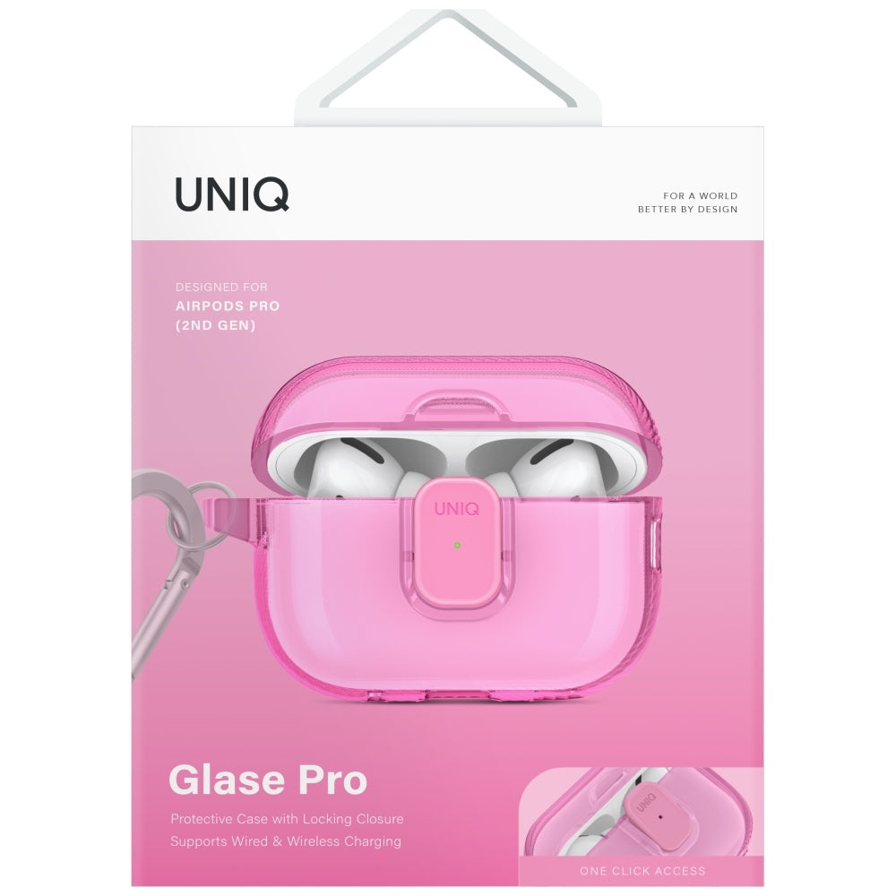 Uniq Glase Pro Case for AirPods Pro 2 - Pink_1