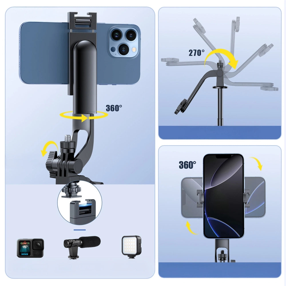 Wozinsky Selfie stick WC1Y30S telescopic tripod 1.3m with phone holder - black_11