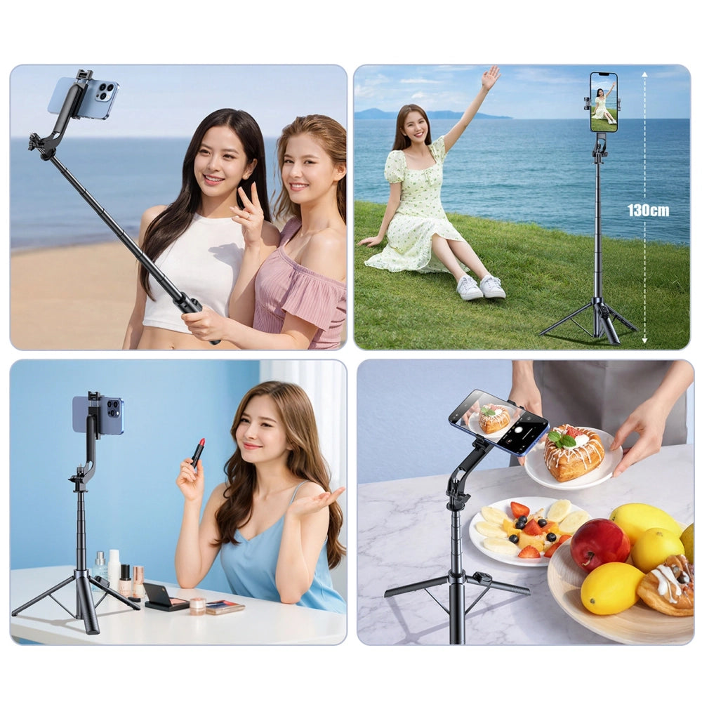 Wozinsky Selfie stick WC1Y30S telescopic tripod 1.3m with phone holder - black_6