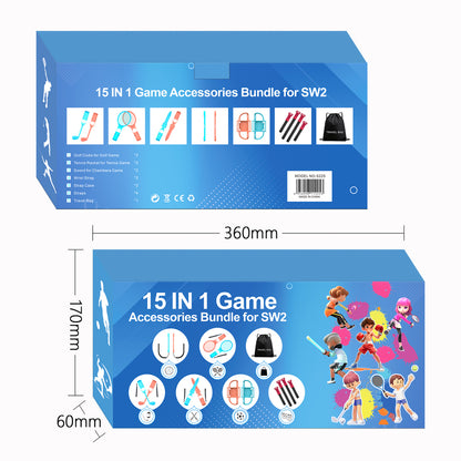 Nintendo Switch 15-in-1 Family Accessory Pack 2 - Orange and Blue Set_25