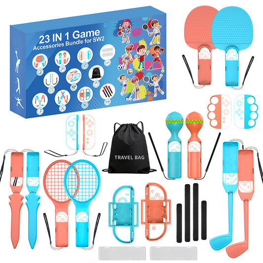 Nintendo Switch 23-in-1 Family Accessory Pack 2 - Orange and Blue Set_0
