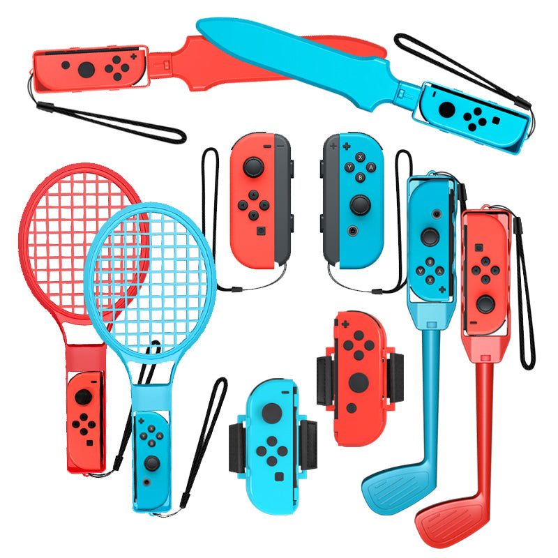 Nintendo Switch Sports 10-in-1 Family Accessory Pack - Red and Blue_0