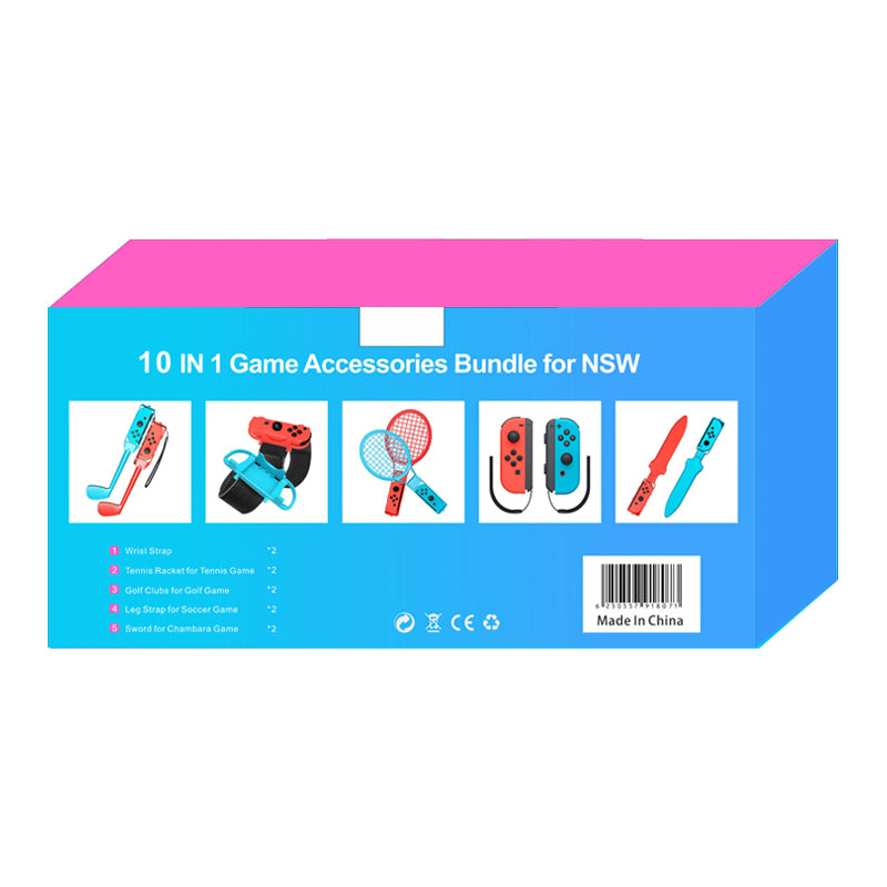 Nintendo Switch Sports 10-in-1 Family Accessory Pack - Red and Blue_17