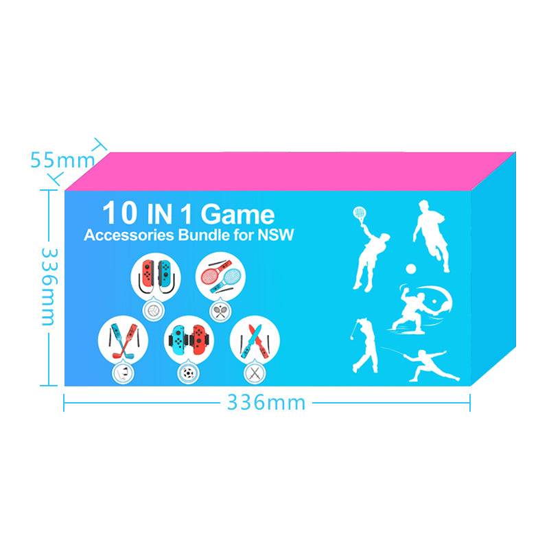 Nintendo Switch Sports 10-in-1 Family Accessory Pack - Red and Blue_18