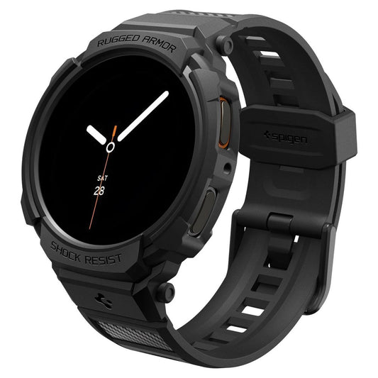 Spigen Rugged Armor Pro Strap for Samsung Galaxy Watch 8 44mm - Matte Black_0