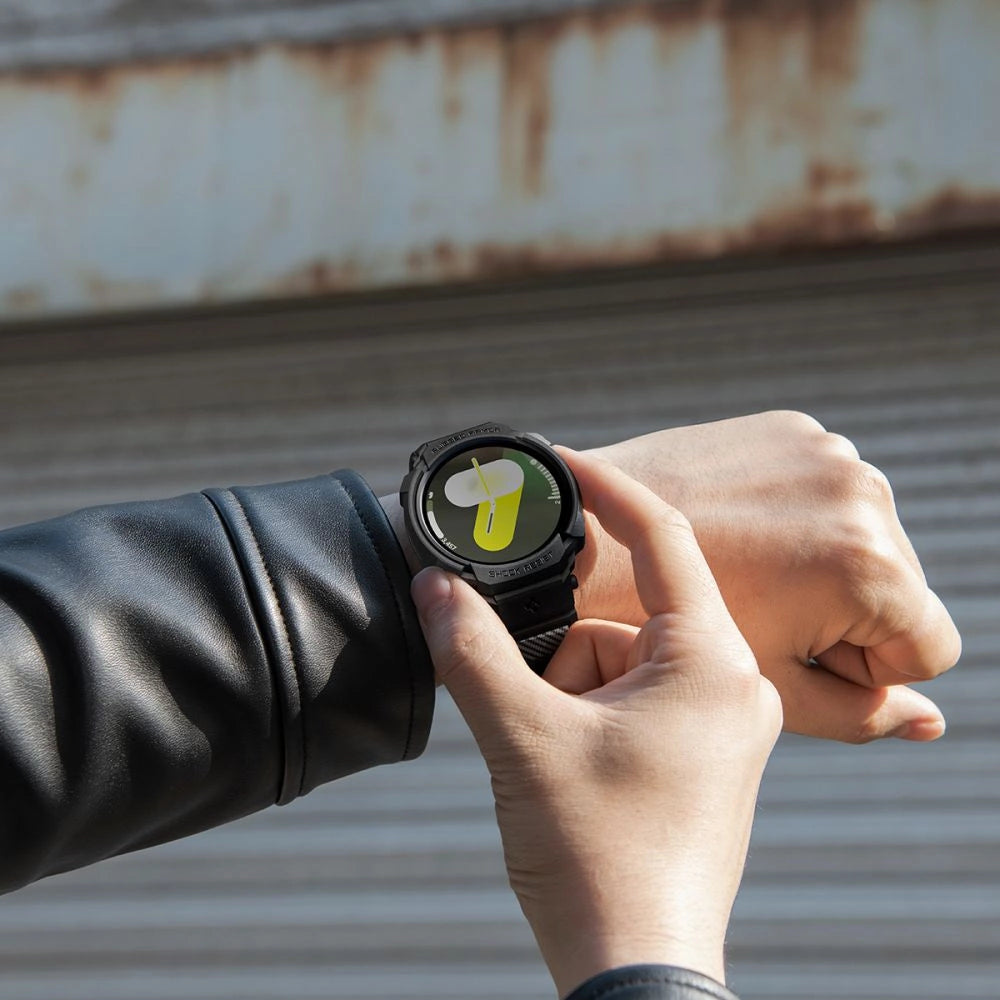 Spigen Rugged Armor Pro Strap for Samsung Galaxy Watch 8 44mm - Matte Black_12