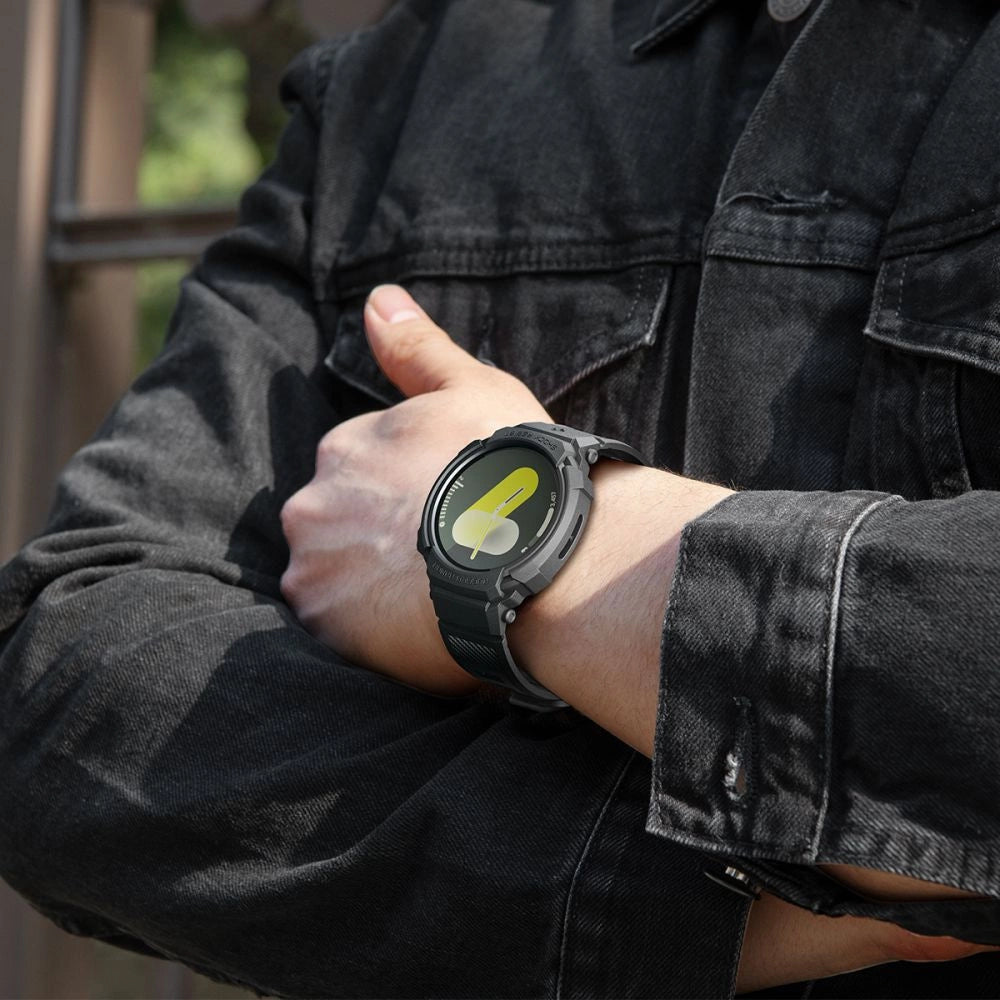 Spigen Rugged Armor Pro Strap for Samsung Galaxy Watch 8 44mm - Matte Black_15