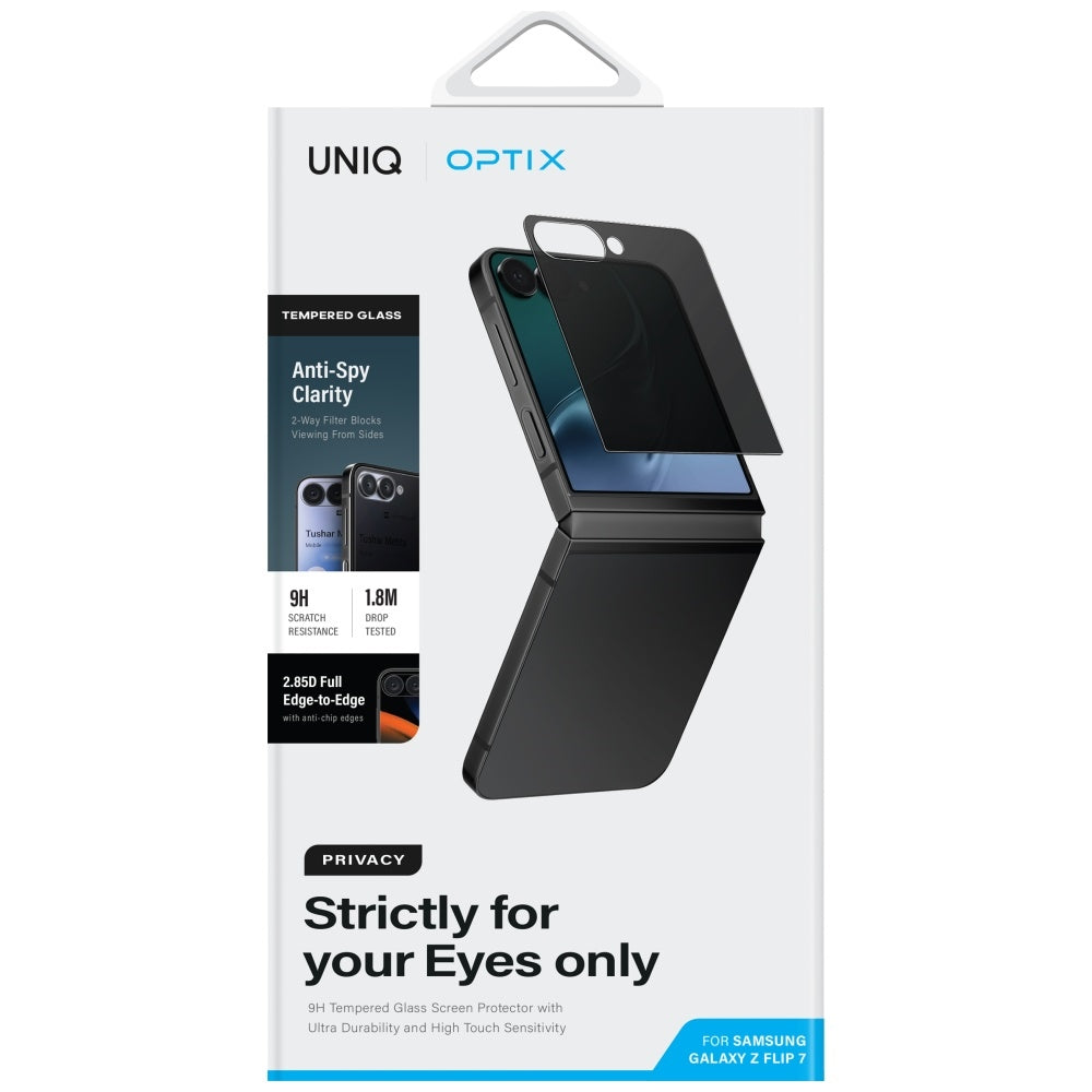 Uniq Optix Privacy tempered glass for Samsung Galaxy Z Flip 7_2