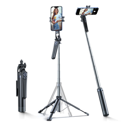 Selfie stick Wozinsky WC1Y70S telescopic tripod 1.7m with phone holder - black_0