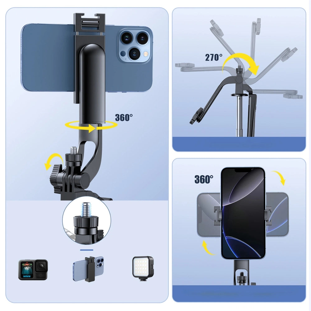 Selfie stick Wozinsky WC1Y70S telescopic tripod 1.7m with phone holder - black_11
