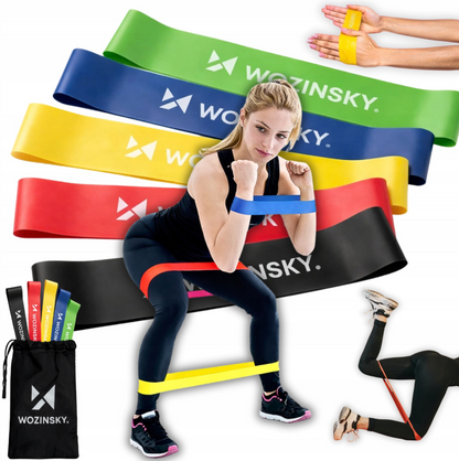 Mini resistance bands Wozinsky WGO-5 activation bands made of latex - 5 pcs._4