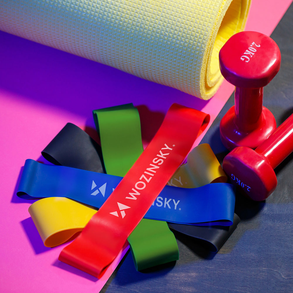 Mini resistance bands Wozinsky WGO-5 activation bands made of latex - 5 pcs._2