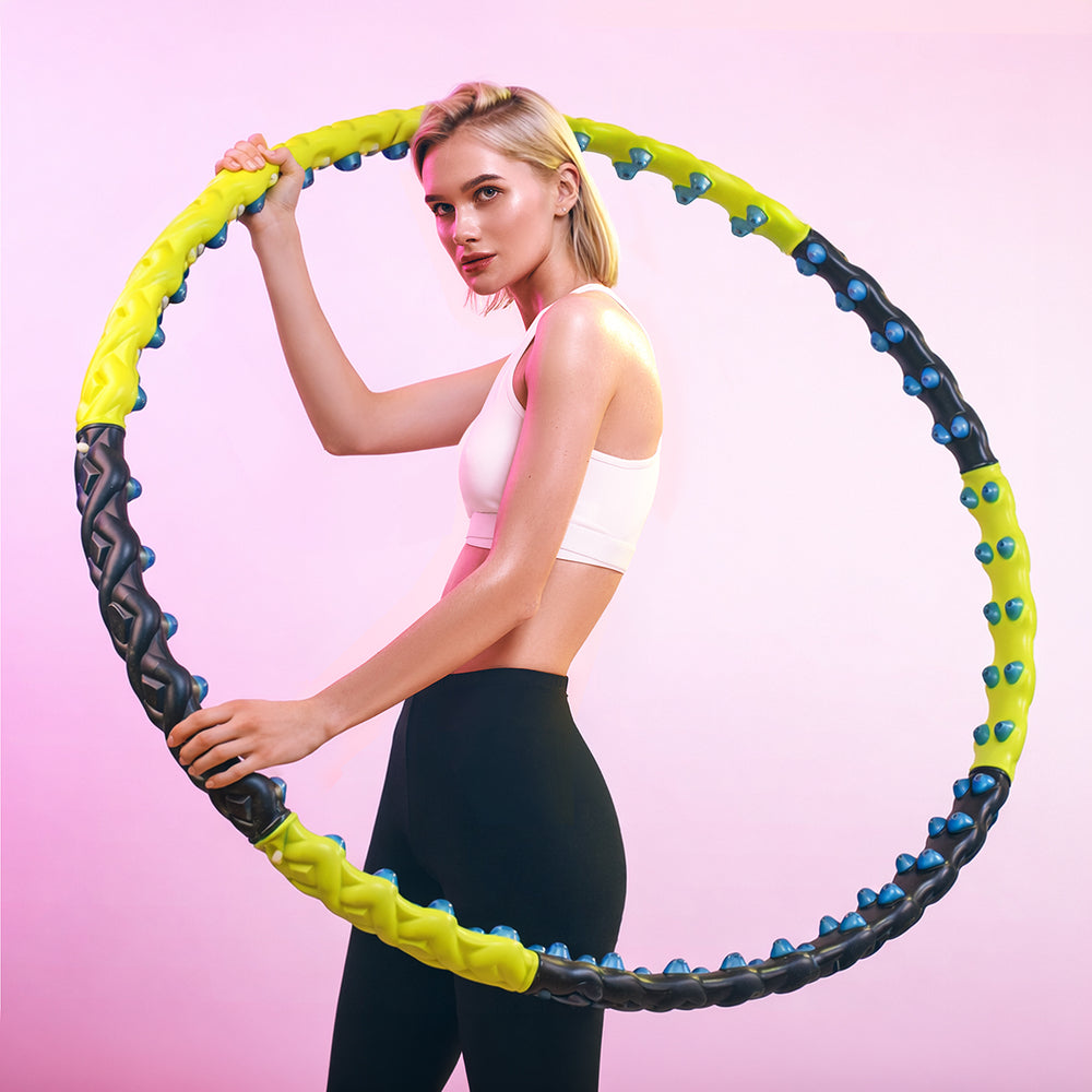 Wozinsky WHH-110 Hula Hoop Massager with Nodules - Black and Yellow_3