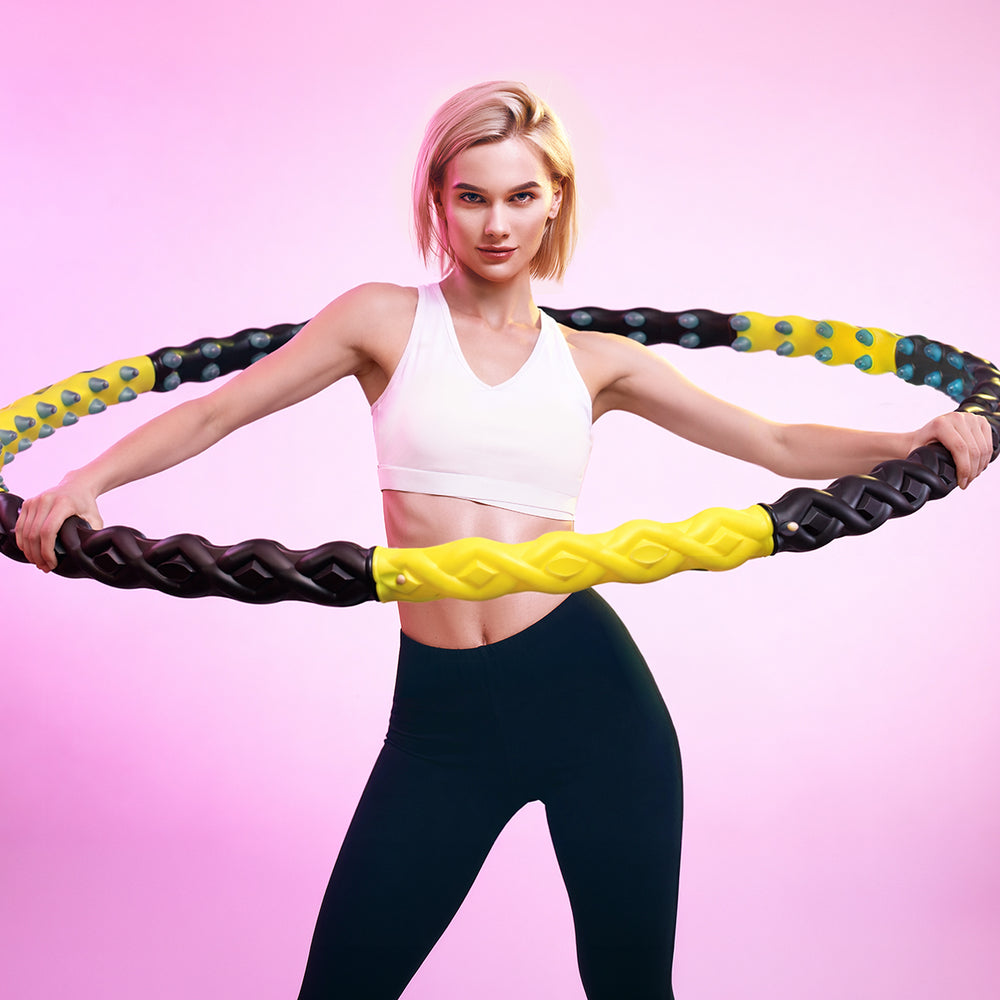 Wozinsky WHH-110 Hula Hoop Massager with Nodules - Black and Yellow_4