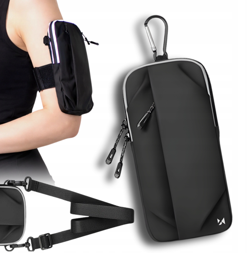 Wozinsky WSDB-B armband phone bag for running - black_17