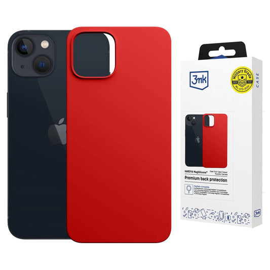 3mk Hardy MagSilicone iPhone 13 Case - Red_0