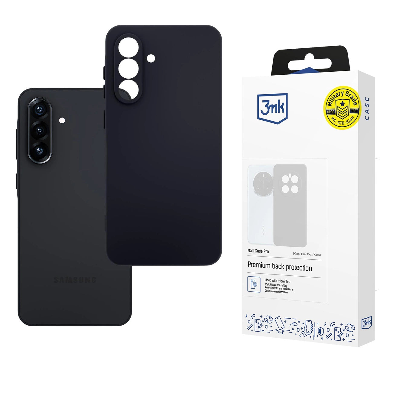 3mk Matt Case Pro for Samsung Galaxy A36 - matte black_0