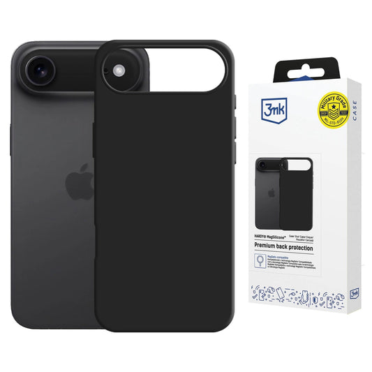 3mk Hardy MagSilicone Case for Apple iPhone 17 Air - Black_0