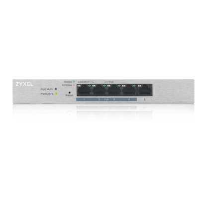Zyxel GS1200-5HP v2 Gestionado Gigabit Ethernet (10/100/1000) Energía sobre Ethernet (PoE) Gris_1