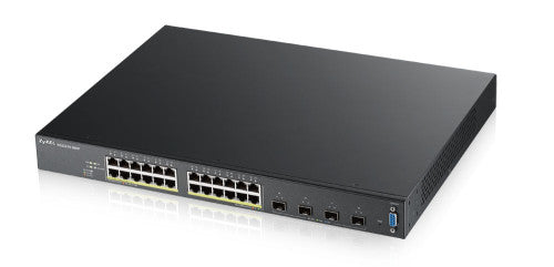 Zyxel XGS2210-28HP Gestionado L2 Gigabit Ethernet (10/100/1000) EnergÃ­a sobre Ethernet (PoE) 1U Negro_0