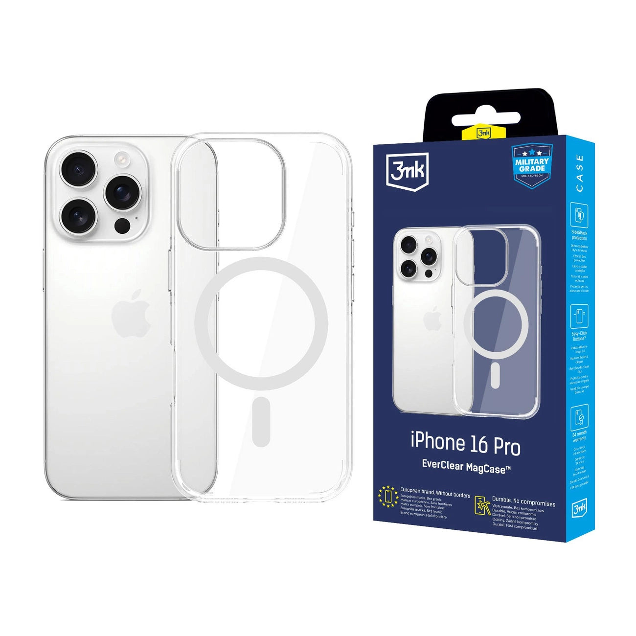 3mk EverClear MagCase for Apple iPhone 16 Pro - transparent_0