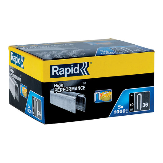 Caixa 5.000 agrafos para cabo 36 10mm. 5x1000 unid. dp 11884410 rapid_0