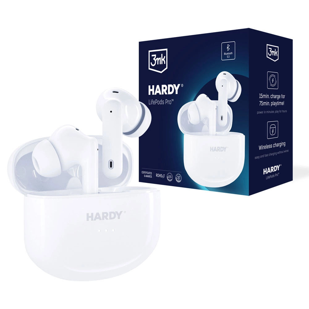 Wireless headphones with ANC 3mk HARDY LifePods Pro - white_0
