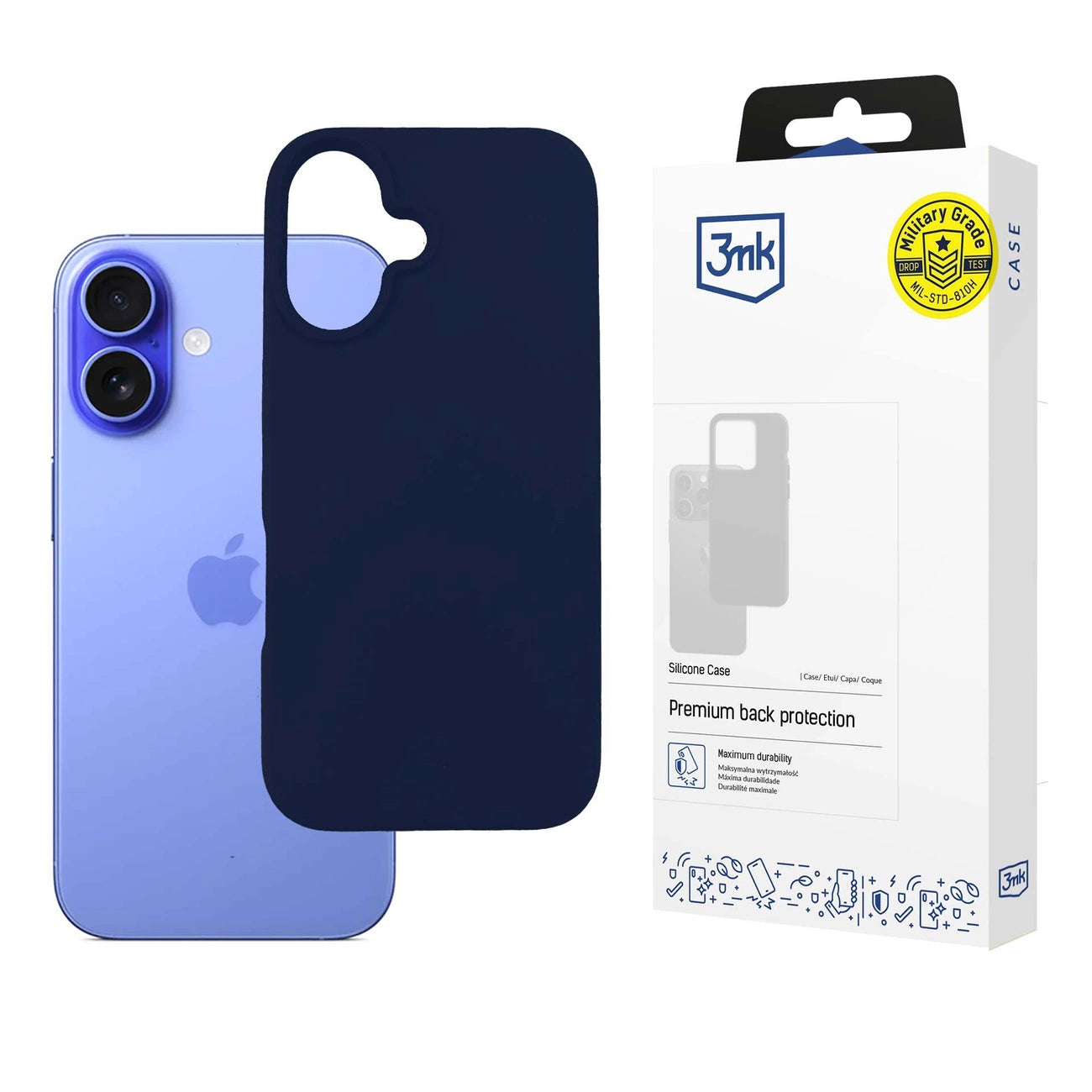 3mk Silicone Case for iPhone 16 Plus - navy blue_0