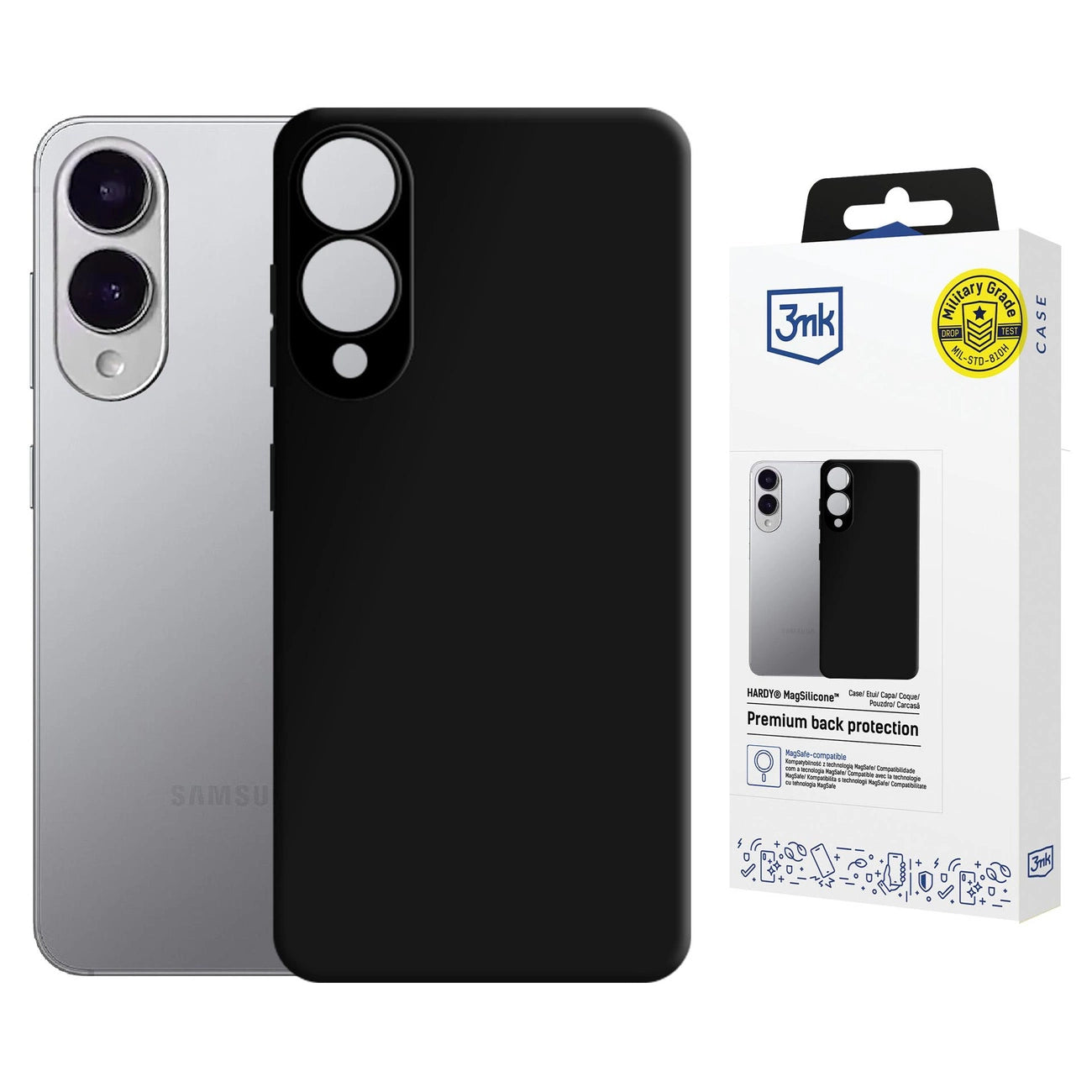 3mk Hardy MagSilicone Case for Samsung Galaxy S25 Edge - Black_0