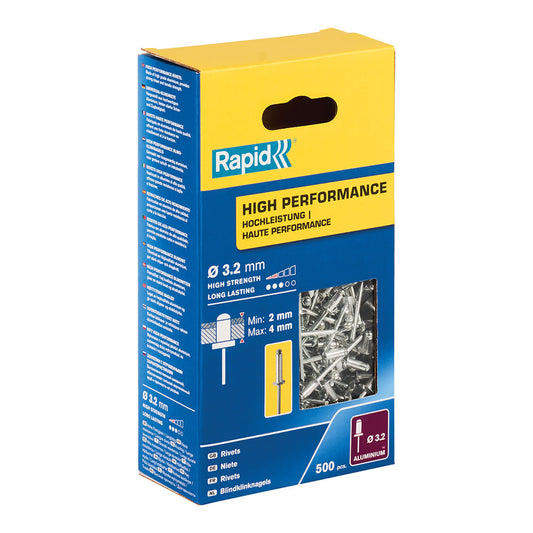 Caixa 500 rebites Ã¸3,2x8mm - alto rendimento 5001431 rapid_0