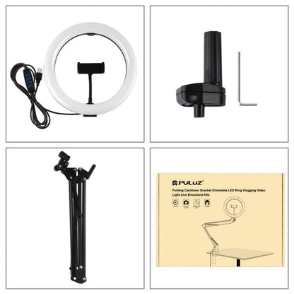Desktop arm stand Puluz with 26cm LED Vlogging Ring PKT3090B_2