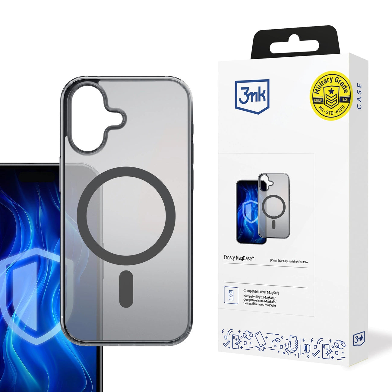 3mk Frosty MagCase for iPhone 16 - Black_0