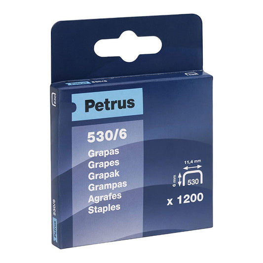 Caixa 1200 agrafos mod. 530/6mm 77513 petrus_0