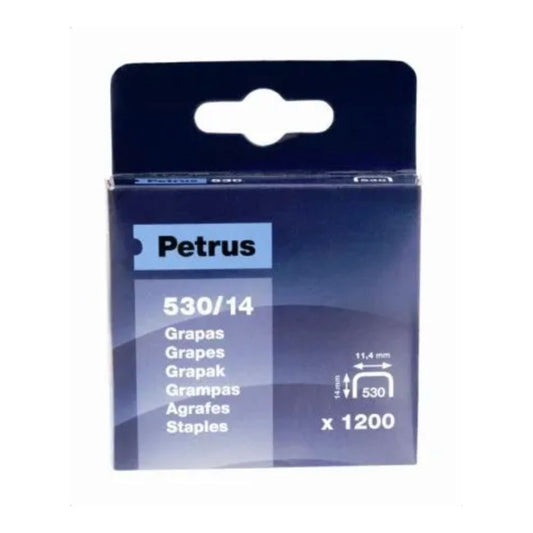 Caixa 1200 agrafos mod. 530/14mm 77517 petrus_0