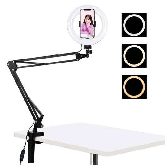Desktop arm stand Puluz with 20cm LED Vlogging Ring PKT3089B_0