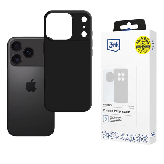 3mk Matt Case Pro for Apple iPhone 17 Pro - Matte Black_0