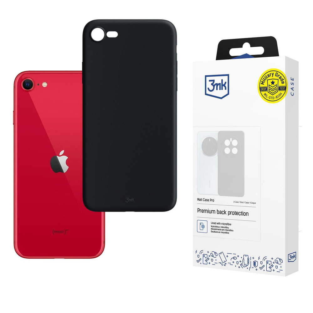 3mk Matt Case Pro for Apple iPhone SE 2022 - matte black_0