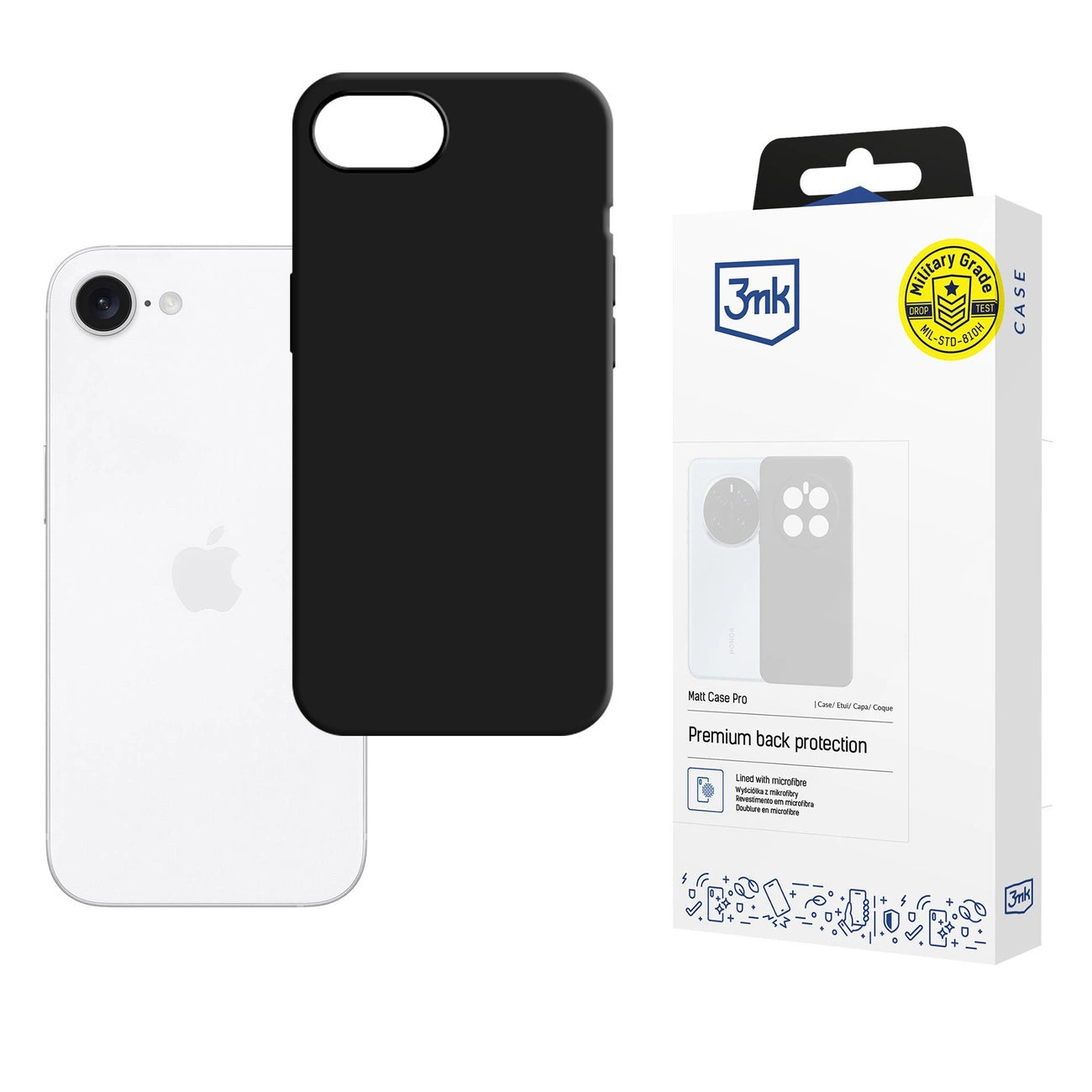 3mk Matt Case Pro for Apple iPhone 16E - Matte Black_0