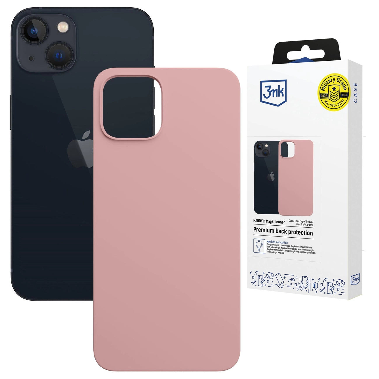 3mk Hardy MagSilicone Case for Apple iPhone 15 Plus - Pink_0