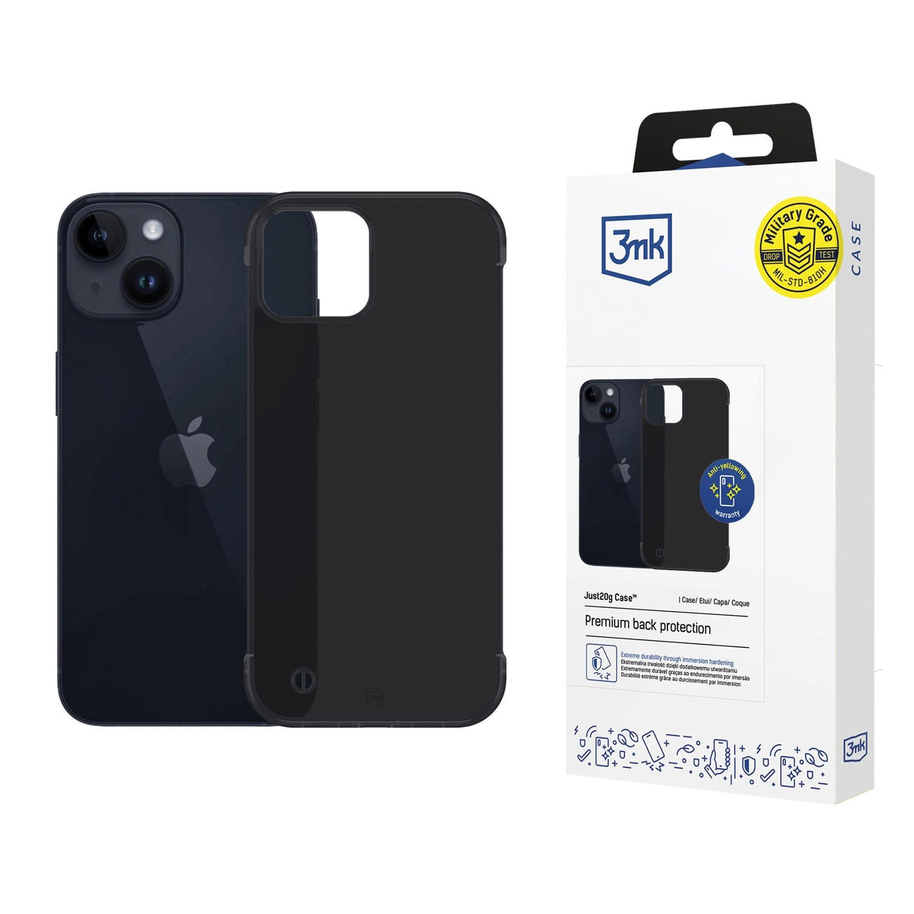 3mk Just20g Matt Case for Apple iPhone 14 Plus - Matte Black_0