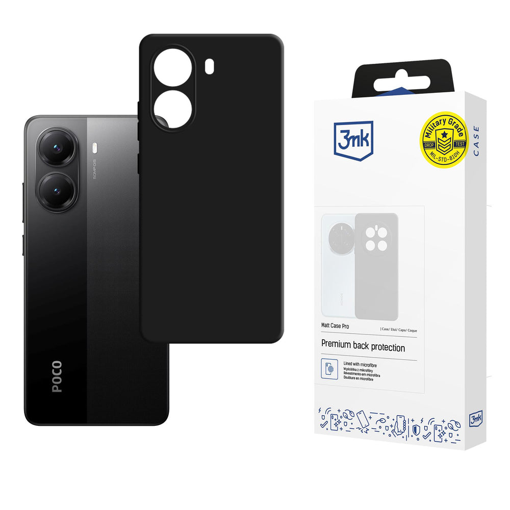 3mk Matt Case Pro for Xiaomi Poco X7 Pro 5G - Matte Black_0