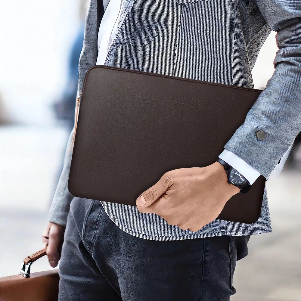 Tech-Protect Fleece Laptop Bag 13-14" - Brown_12