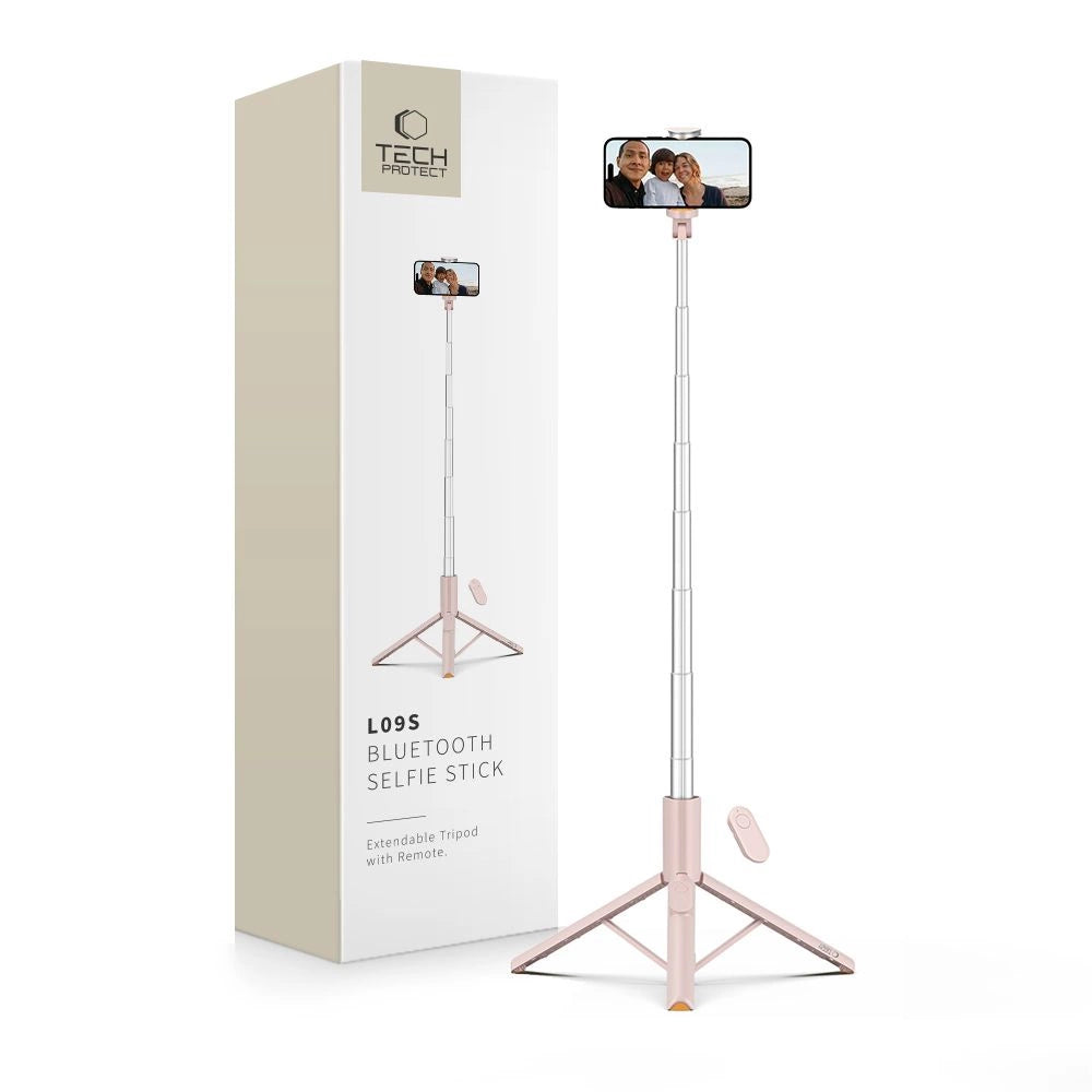 Selfie Stick Tech-Protect L09S with Tripod - Pink_0