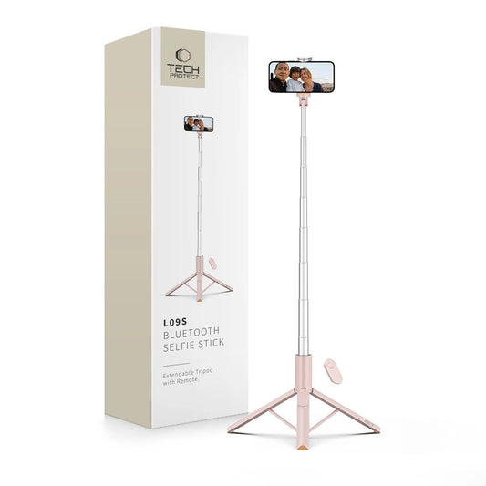 Selfie Stick Tech-Protect L09S with Tripod - Pink_0