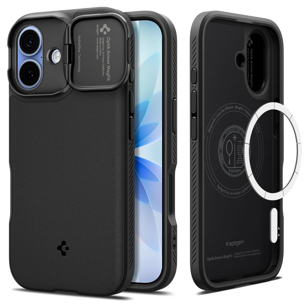 Spigen Optik Armor MagSafe case for iPhone 17 - black_0