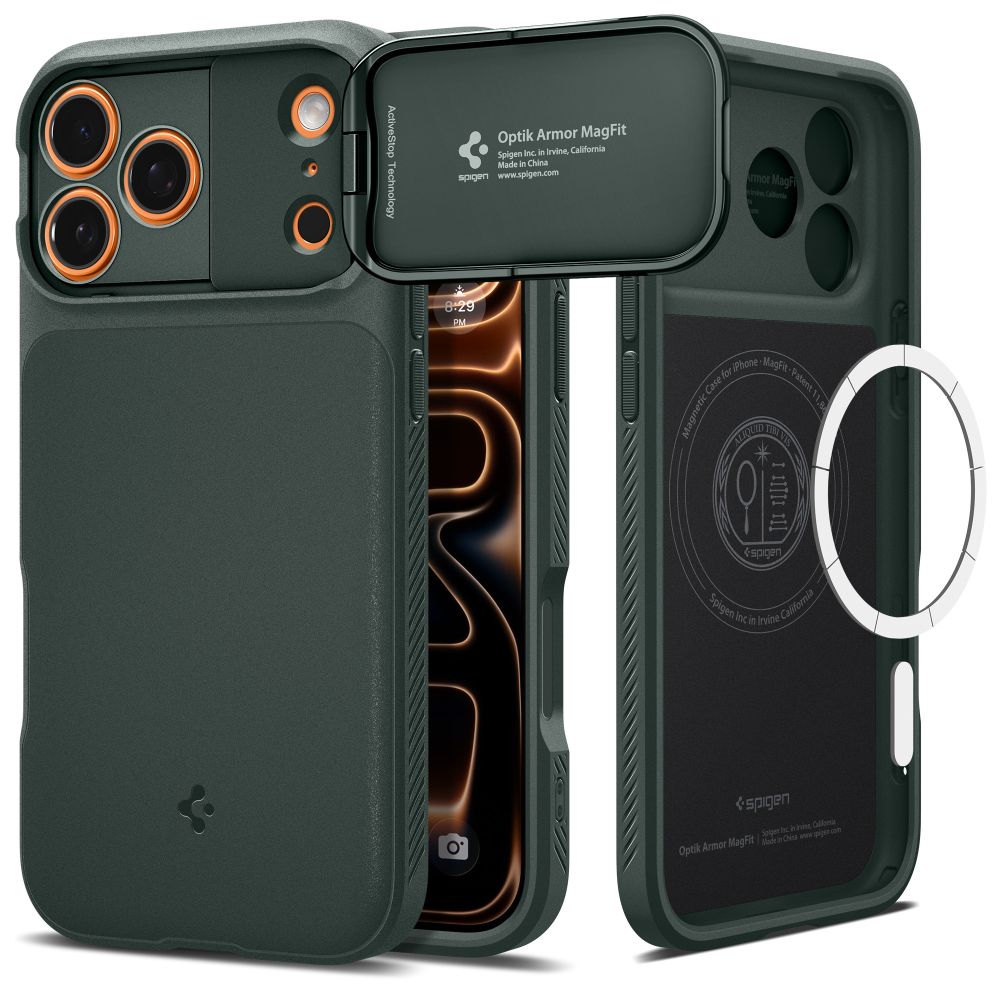 Spigen Optik Armor MagSafe Case for iPhone 17 Pro - Green_0