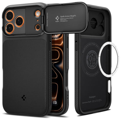 Spigen Optik Armor MagSafe case for iPhone 17 Pro - black_0