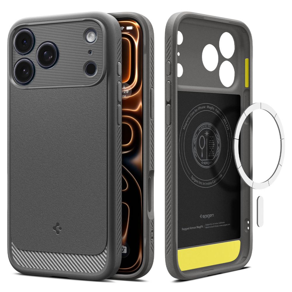 Spigen Rugged Armor Mag MagSafe Case for iPhone 17 Pro - Gray_0