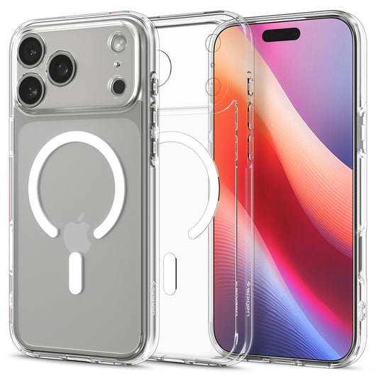 Spigen Ultra Hybrid MagSafe Case for iPhone 17 Pro - Clear and White_0