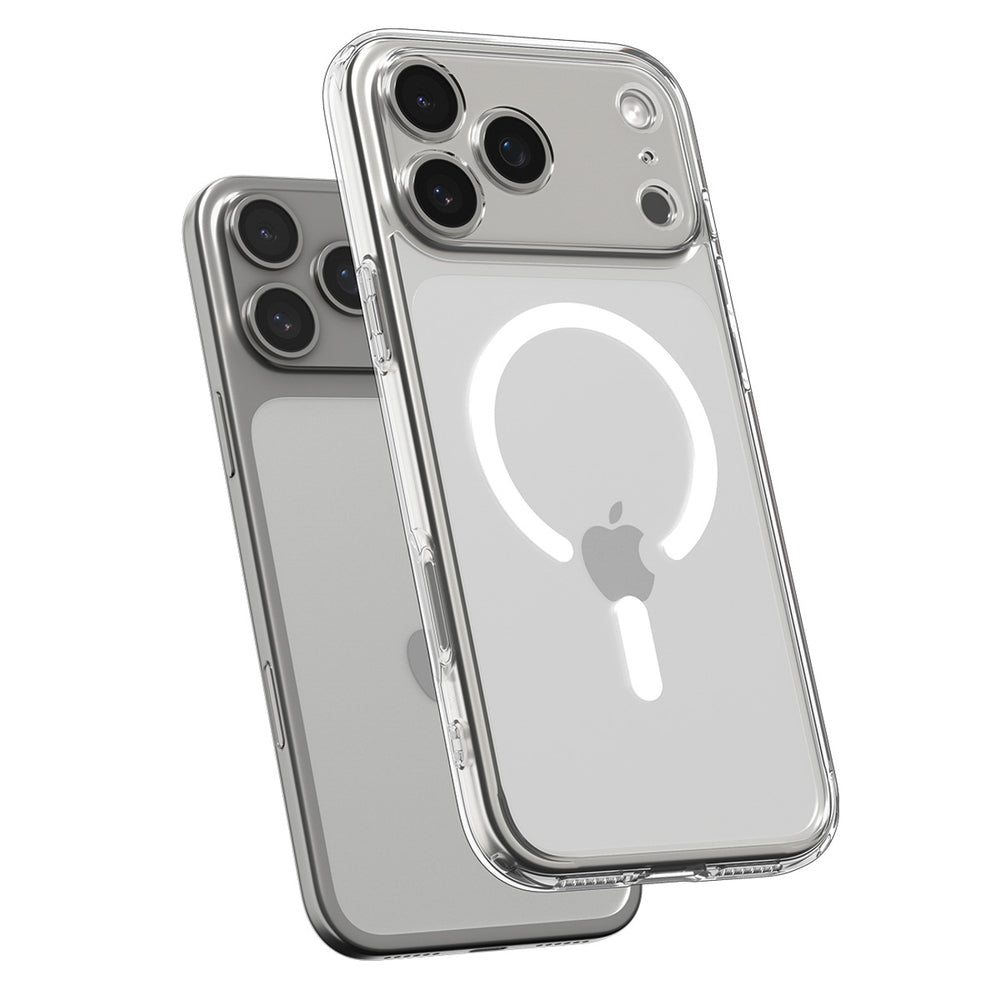 Spigen Ultra Hybrid MagSafe Case for iPhone 17 Pro - Clear and White_4